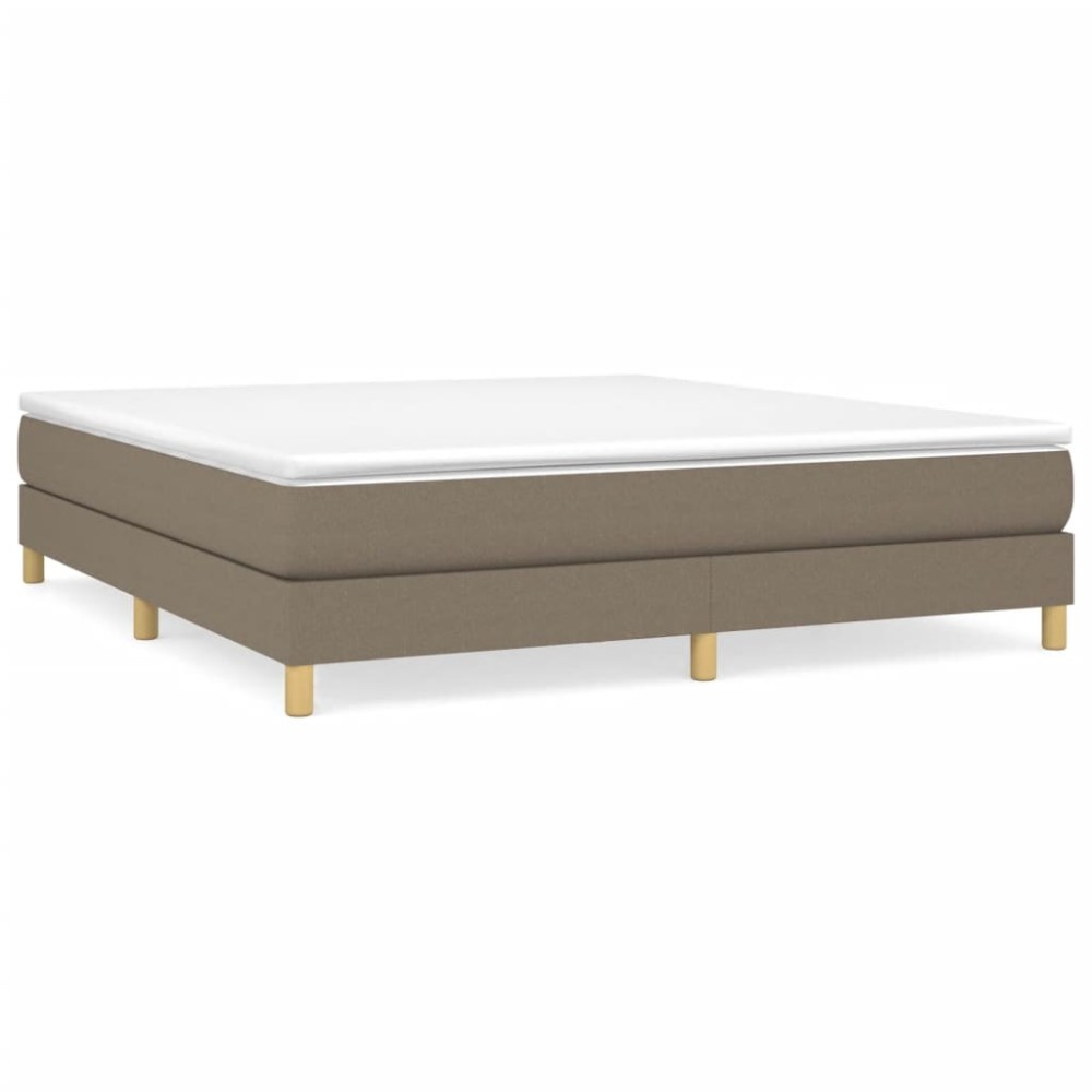 vidaXL Cadru de pat fără saltea, gri taupe, 180x200 cm, textil