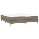 vidaXL Cadru de pat fără saltea, gri taupe, 180x200 cm, textil vidaXL Cadru de pat fără saltea, gri taupe, 180x200 cm, textil