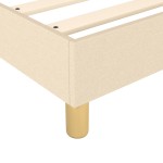 vidaXL Cadru de pat cu arcuri, crem, 180x200 cm, textil