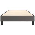 vidaXL Cadru de pat cu arcuri, gri, 80x200 cm, piele ecologică