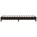 vidaXL Cadru de pat cu arcuri, negru, 90x190 cm, piele ecologică