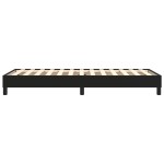 vidaXL Cadru de pat cu arcuri, negru, 90x200 cm, piele ecologică