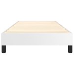 vidaXL Cadru de pat cu arcuri, alb, 90x200 cm, piele ecologică