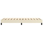 vidaXL Cadru de pat cu arcuri, crem, 100x200 cm, piele ecologică