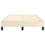 vidaXL Cadru de pat cu arcuri, crem, 120x200 cm, piele ecologică