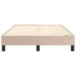 vidaXL Cadru de pat cu arcuri, cappuccino, 120x200 cm, piele ecologică