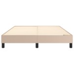vidaXL Cadru de pat cu arcuri, cappuccino, 140x190 cm, piele ecologică