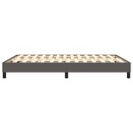 vidaXL Cadru de pat cu arcuri, gri, 140x200 cm, piele ecologică