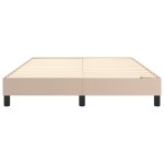 vidaXL Cadru de pat cu arcuri, cappuccino, 140x200 cm, piele ecologică