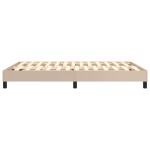 vidaXL Cadru de pat cu arcuri, cappuccino, 140x200 cm, piele ecologică