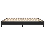 vidaXL Cadru de pat cu arcuri, negru, 160x200 cm, piele ecologică