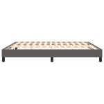vidaXL Cadru de pat cu arcuri, gri, 160x200 cm, piele ecologică