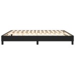 vidaXL Cadru de pat cu arcuri, negru, 180x200 cm, piele ecologică