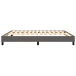 vidaXL Cadru de pat cu arcuri, gri, 180x200 cm, piele ecologică