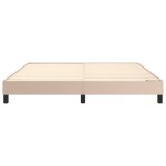 vidaXL Cadru de pat cu arcuri, cappuccino, 180x200 cm, piele ecologică