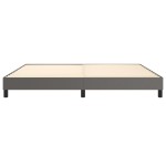 vidaXL Cadru de pat cu arcuri, gri, 200x200 cm, piele ecologică