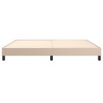 vidaXL Cadru de pat cu arcuri, cappuccino, 200x200 cm, piele ecologică