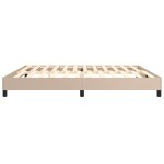 vidaXL Cadru de pat cu arcuri, cappuccino, 200x200 cm, piele ecologică