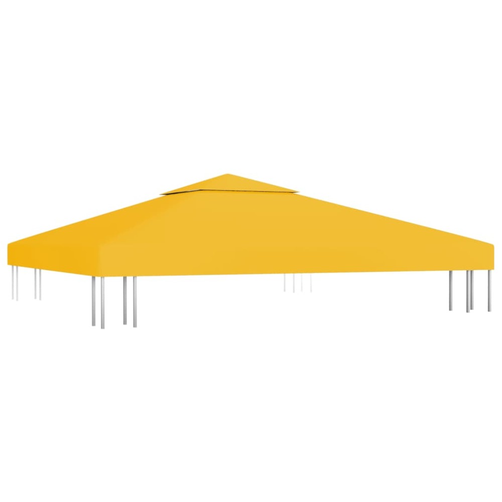 vidaXL Acoperiș de pavilion, 2 niveluri, galben, 3x3 m, 310 g/m²