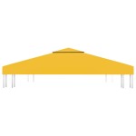 vidaXL Acoperiș de pavilion, 2 niveluri, galben, 3x3 m, 310 g/m² vidaXL Acoperiș de pavilion, 2 niveluri, galben, 3x3 m, 310 g/m²