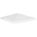 vidaXL Acoperiș de pavilion cu 2 niveluri, alb, 3x3 m, 310 g/m² vidaXL Acoperiș de pavilion cu 2 niveluri, alb, 3x3 m, 310 g/m²