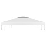 vidaXL Acoperiș de pavilion cu 2 niveluri, alb, 3x3 m, 310 g/m² vidaXL Acoperiș de pavilion cu 2 niveluri, alb, 3x3 m, 310 g/m²