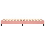 vidaXL Cadru de pat cu arcuri, roz, 80x200 cm, catifea