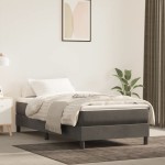 vidaXL Cadru de pat fără saltea, gri închis, 90x190 cm, catifea vidaXL Cadru de pat fără saltea, gri închis, 90x190 cm, catifea
