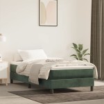vidaXL Cadru de pat fără saltea, verde închis, 90x190 cm, catifea vidaXL Cadru de pat fără saltea, verde închis, 90x190 cm, catifea