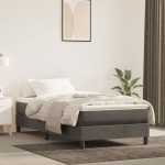 vidaXL Cadru de pat fără saltea, gri închis, 90x200 cm, catifea vidaXL Cadru de pat fără saltea, gri închis, 90x200 cm, catifea