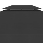 vidaXL Acoperiș de pavilion cu 2 niveluri, negru, 4x3 m, 310 g/m² vidaXL Acoperiș de pavilion cu 2 niveluri, negru, 4x3 m, 310 g/m²