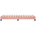 vidaXL Cadru de pat cu arcuri, roz, 90x200 cm, catifea
