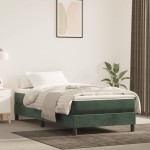 vidaXL Cadru de pat fără saltea, verde închis, 100x200 cm, catifea vidaXL Cadru de pat fără saltea, verde închis, 100x200 cm, catifea