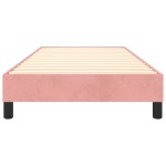 vidaXL Cadru de pat cu arcuri, roz, 100x200 cm, catifea