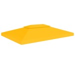 vidaXL Acoperiș de pavilion cu 2 niveluri, galben, 4x3 m, 310 g/m² vidaXL Acoperiș de pavilion cu 2 niveluri, galben, 4x3 m, 310 g/m²