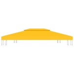 vidaXL Acoperiș de pavilion cu 2 niveluri, galben, 4x3 m, 310 g/m² vidaXL Acoperiș de pavilion cu 2 niveluri, galben, 4x3 m, 310 g/m²