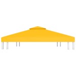 vidaXL Acoperiș de pavilion cu 2 niveluri, galben, 4x3 m, 310 g/m² vidaXL Acoperiș de pavilion cu 2 niveluri, galben, 4x3 m, 310 g/m²