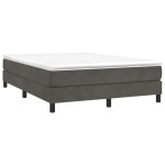vidaXL Cadru de pat fără saltea, gri închis, 140x190 cm, catifea