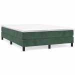 vidaXL Cadru de pat fără saltea, verde închis, 140x190 cm, catifea vidaXL Cadru de pat fără saltea, verde închis, 140x190 cm, catifea