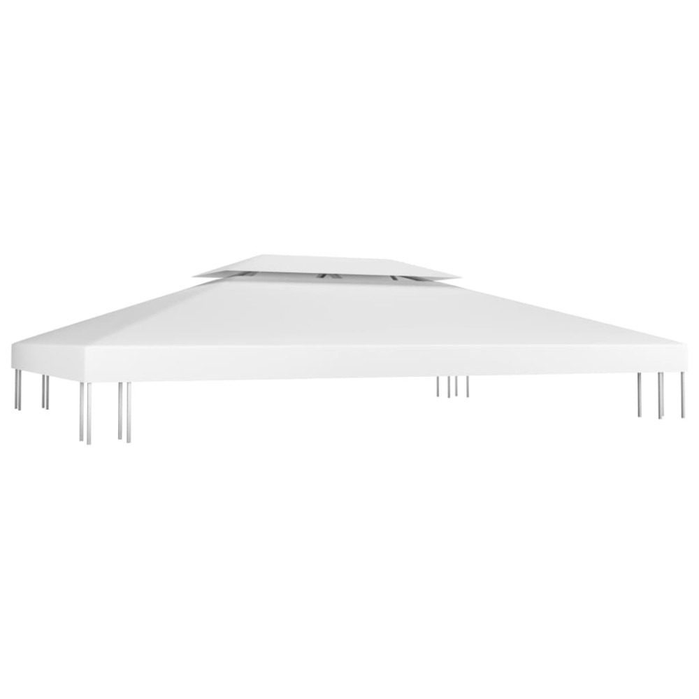 vidaXL Acoperiș de pavilion cu 2 niveluri, alb, 4x3 m, 310 g/m²