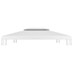vidaXL Acoperiș de pavilion cu 2 niveluri, alb, 4x3 m, 310 g/m² vidaXL Acoperiș de pavilion cu 2 niveluri, alb, 4x3 m, 310 g/m²