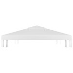vidaXL Acoperiș de pavilion cu 2 niveluri, alb, 4x3 m, 310 g/m² vidaXL Acoperiș de pavilion cu 2 niveluri, alb, 4x3 m, 310 g/m²