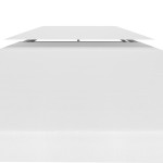 vidaXL Acoperiș de pavilion cu 2 niveluri, alb, 4x3 m, 310 g/m² vidaXL Acoperiș de pavilion cu 2 niveluri, alb, 4x3 m, 310 g/m²