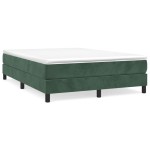 vidaXL Cadru de pat fără saltea, verde închis, 140x200 cm, catifea vidaXL Cadru de pat fără saltea, verde închis, 140x200 cm, catifea