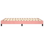 vidaXL Cadru de pat cu arcuri, roz, 140x200 cm, catifea