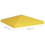vidaXL Acoperiș de pavilion, galben, 3 x 3 m, 270 g/m²