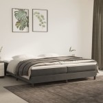 vidaXL Cadru de pat fără saltea, gri închis, 200x200 cm, catifea vidaXL Cadru de pat fără saltea, gri închis, 200x200 cm, catifea