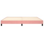 vidaXL Cadru de pat cu arcuri, roz, 200x200 cm, catifea