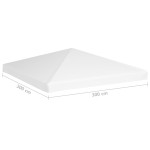 vidaXL Acoperiș de pavilion, alb, 3 x 3 m, 270 g/m² vidaXL Acoperiș de pavilion, alb, 3 x 3 m, 270 g/m²