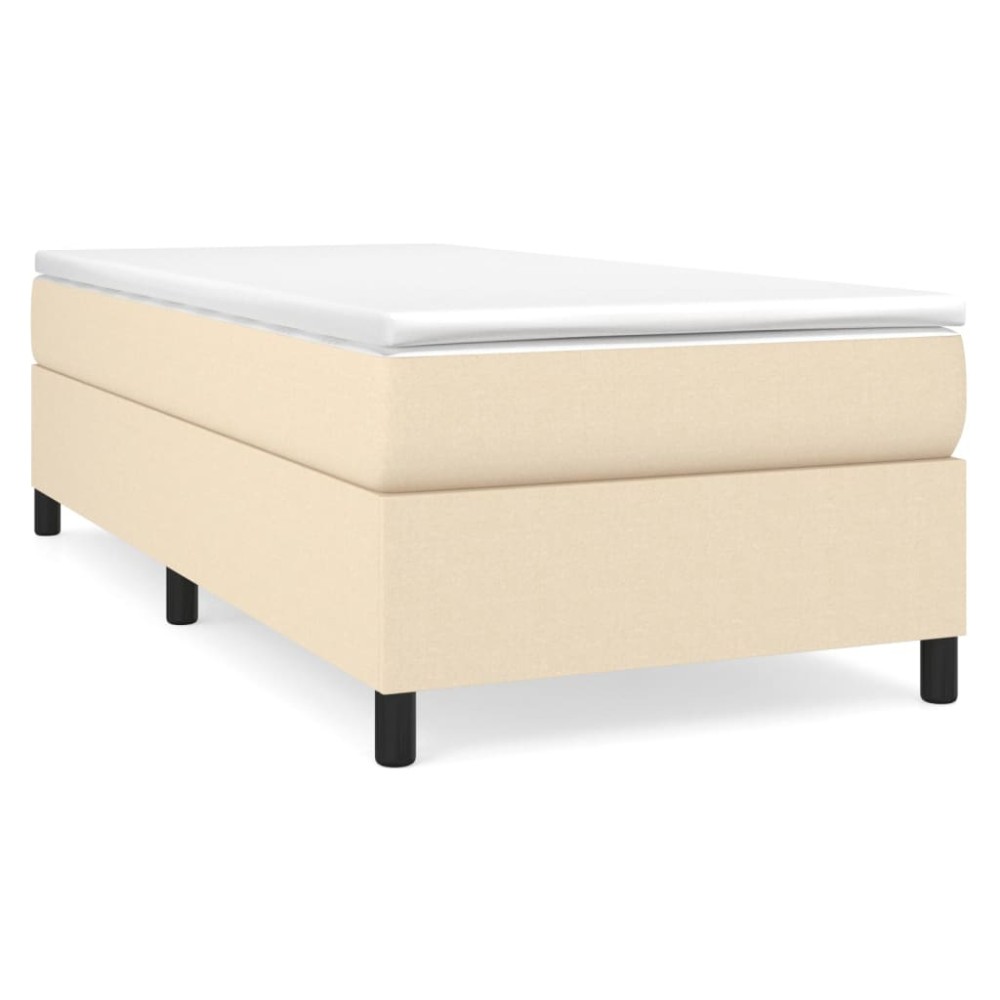 vidaXL Cadru de pat fără saltea cremă 80x200 cm țesătură